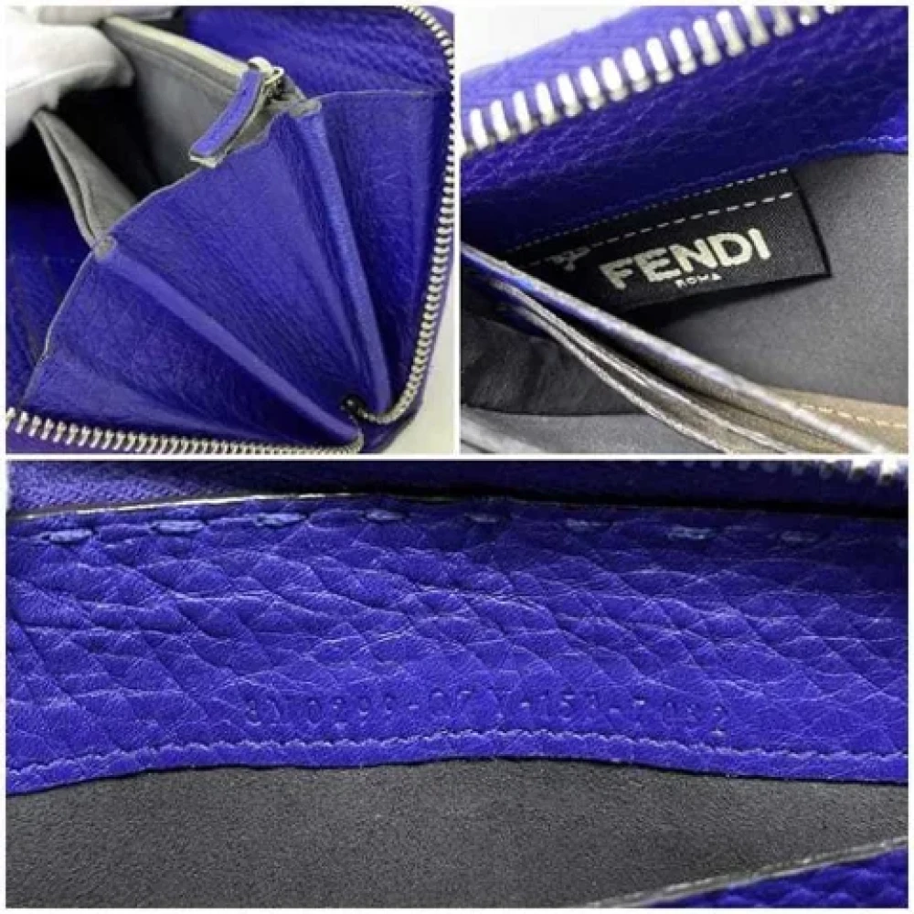 Fendi Vintage Pre-owned Leather wallets Blue Dames