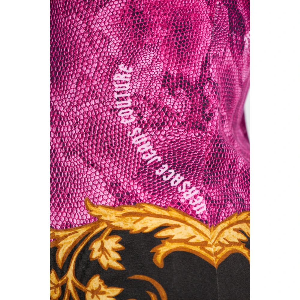 Versace Jeans Couture T-shirt met logo Pink Dames