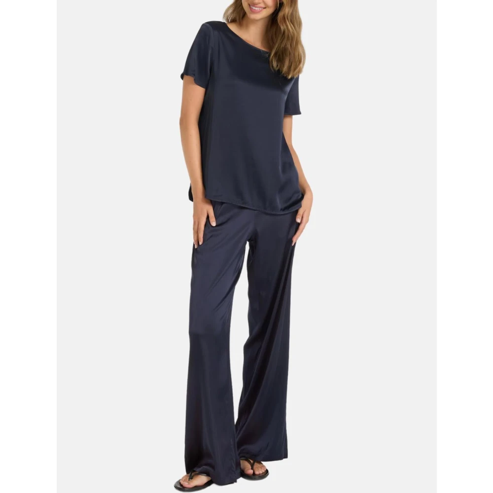 Juvia Zachte Viscose Ronde Hals T-shirt Gray Dames