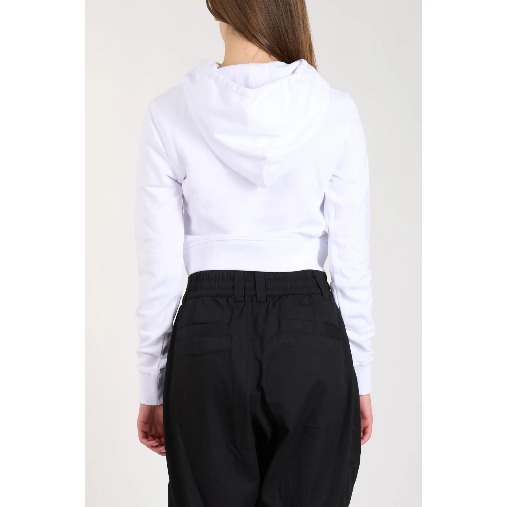 Diesel Organisch Katoenen Slim Fit Hoodie White Dames