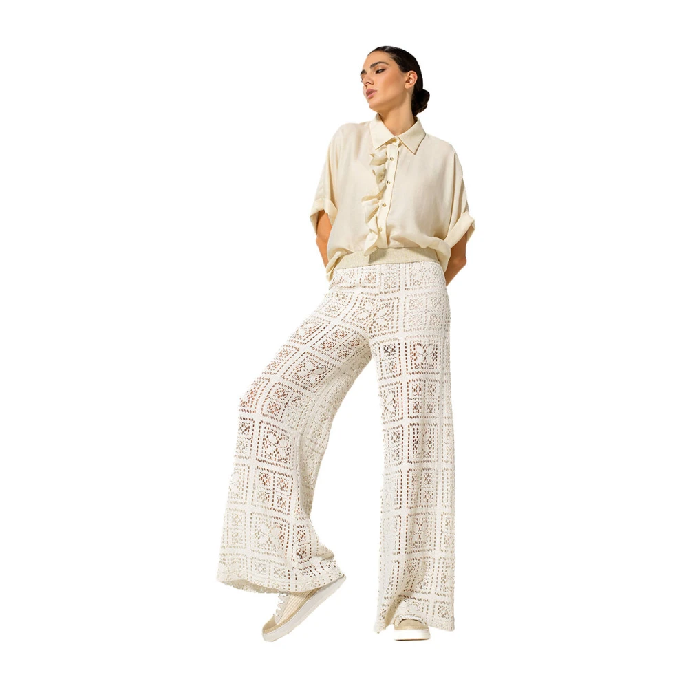 Caroline Biss Elegante Broek 1556 Broek Beige Dames