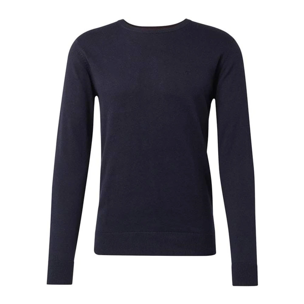 Tom Tailor Elegante R-Neck Gebreide Trui Blue Heren