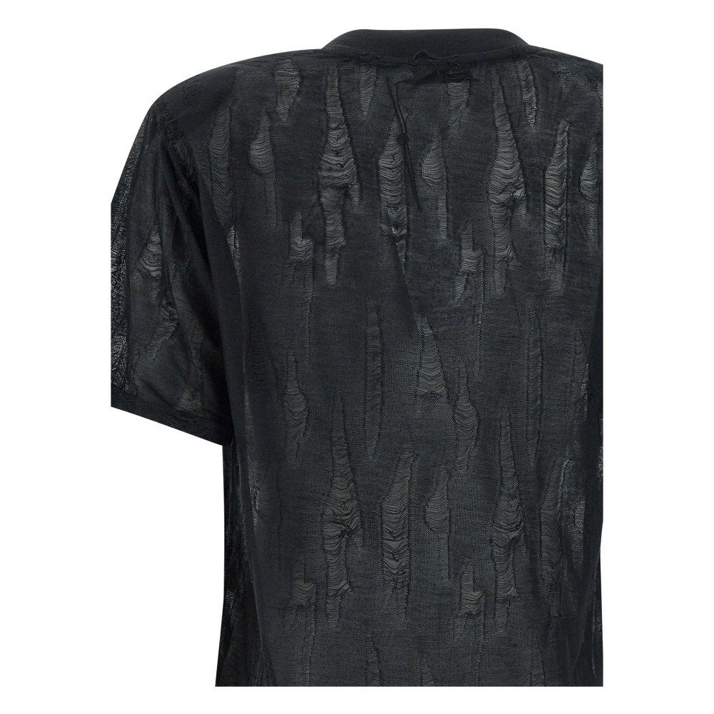 IRO Zwart T-shirt met Rips Black Dames