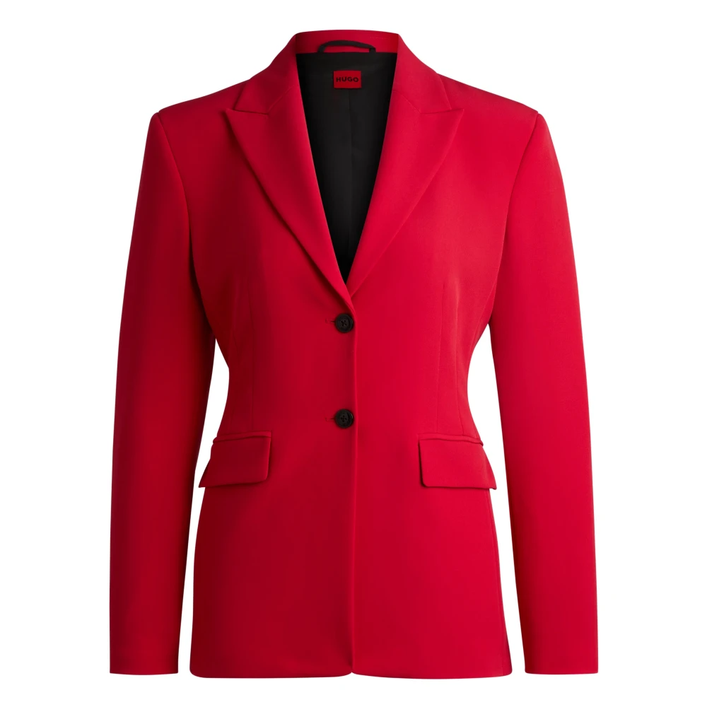 Hugo Boss Rode Damen Blazer met Stretchmateriaal Red Dames