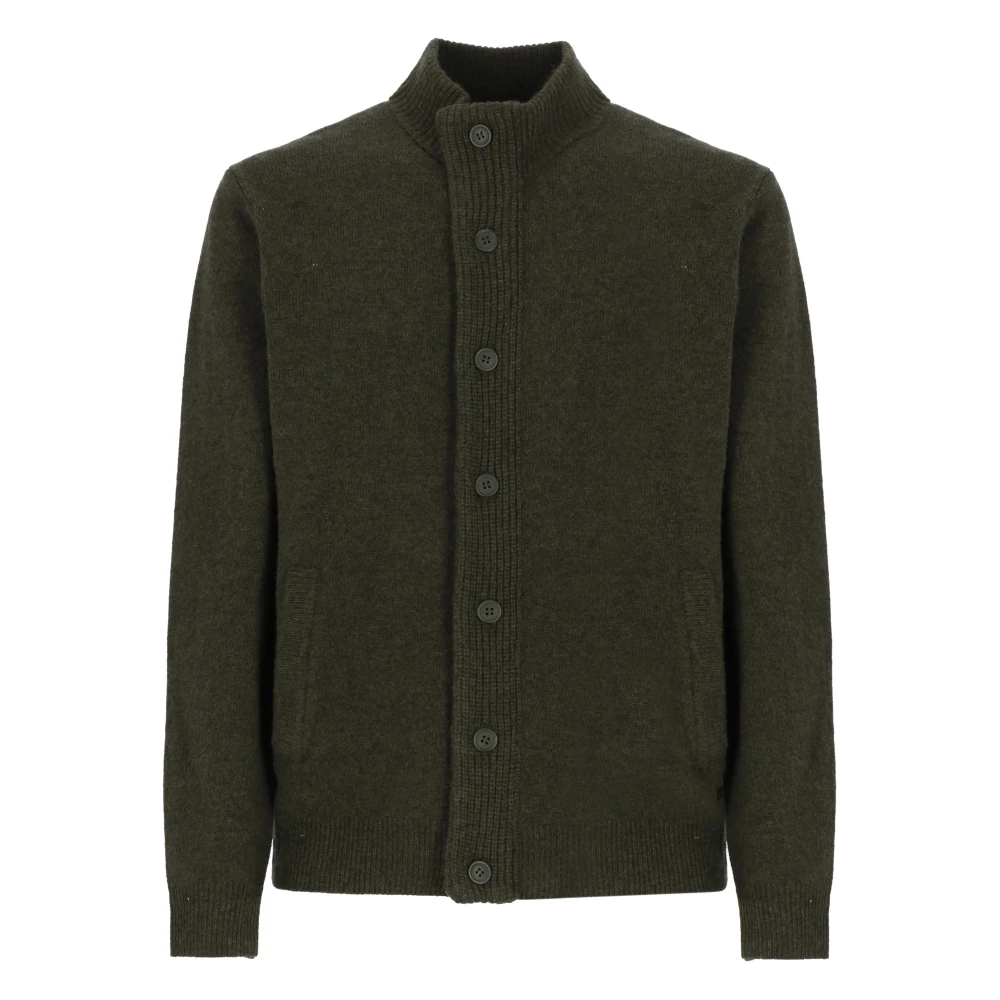 Barbour Groene wollen trui met hoge hals Green Heren