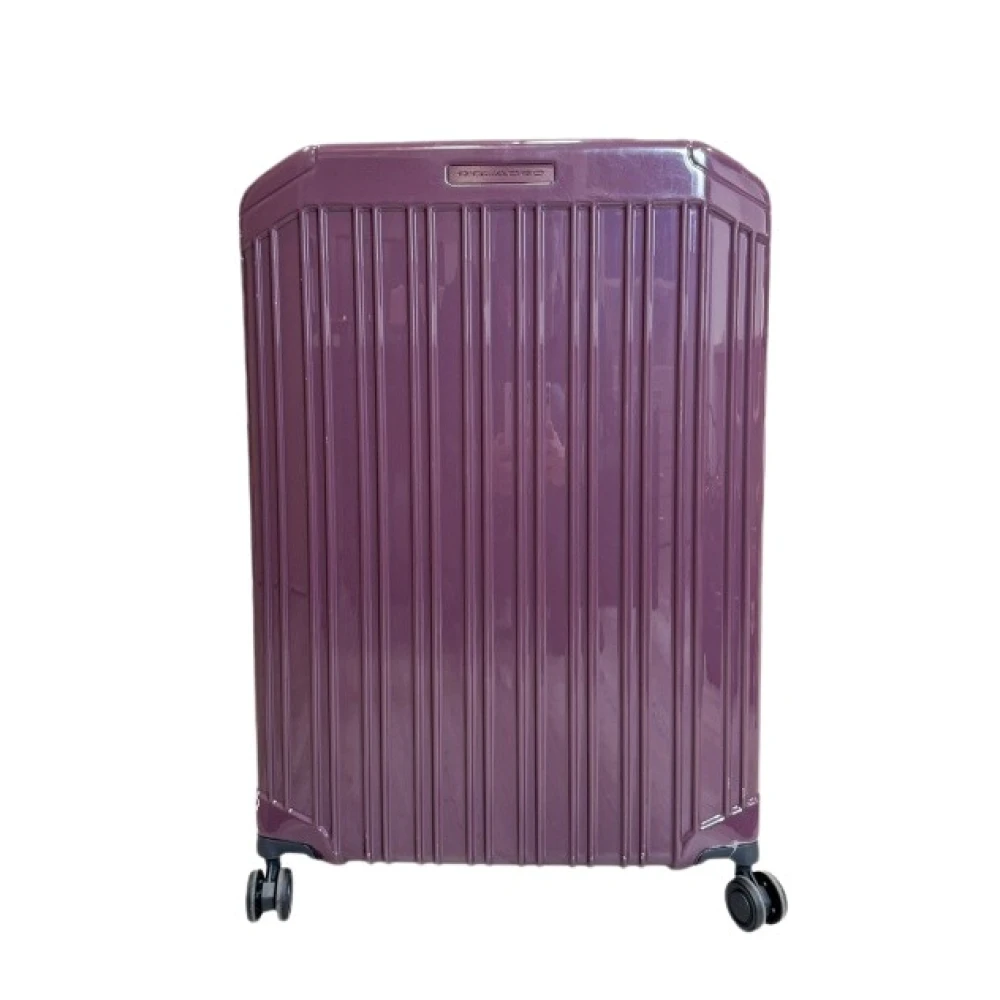 Piquadro Unisex Violet - Grand Trolley 4 Roues En Polycarbonate - Valises - Taille: One Size