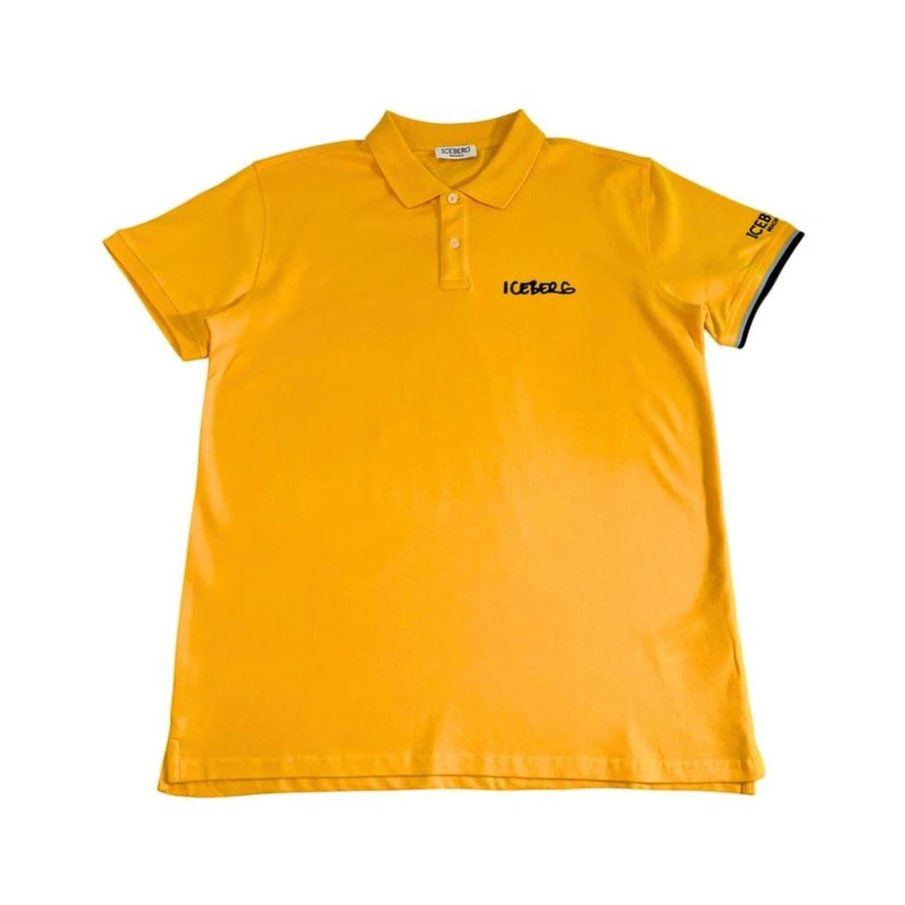 Iceberg Polo Shirt Short Sleeves - Male - Polo Shirts - Yellow - L - Tops