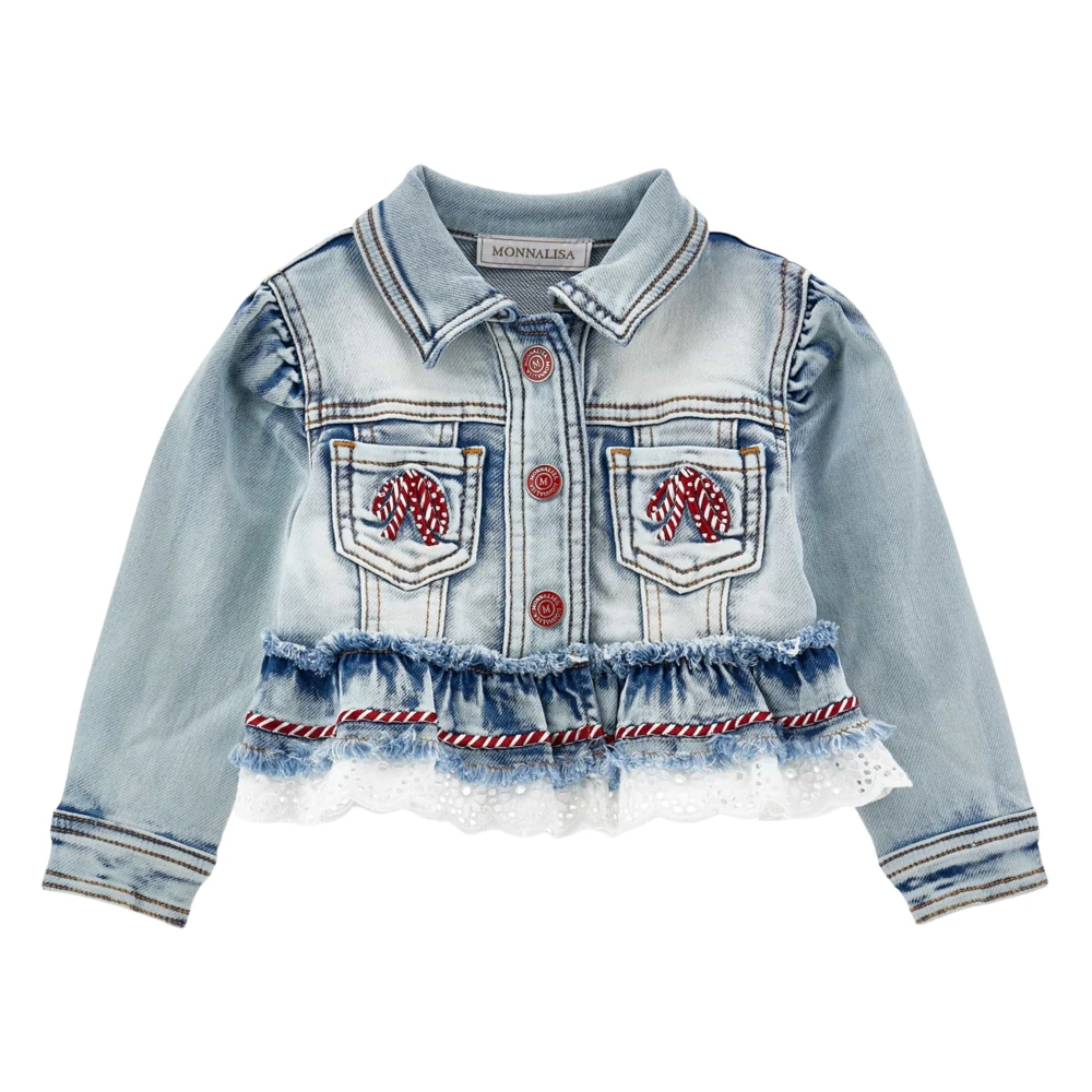 Monnalisa Girls Blue Light Jackets, 6 Y, Denim Jacket For