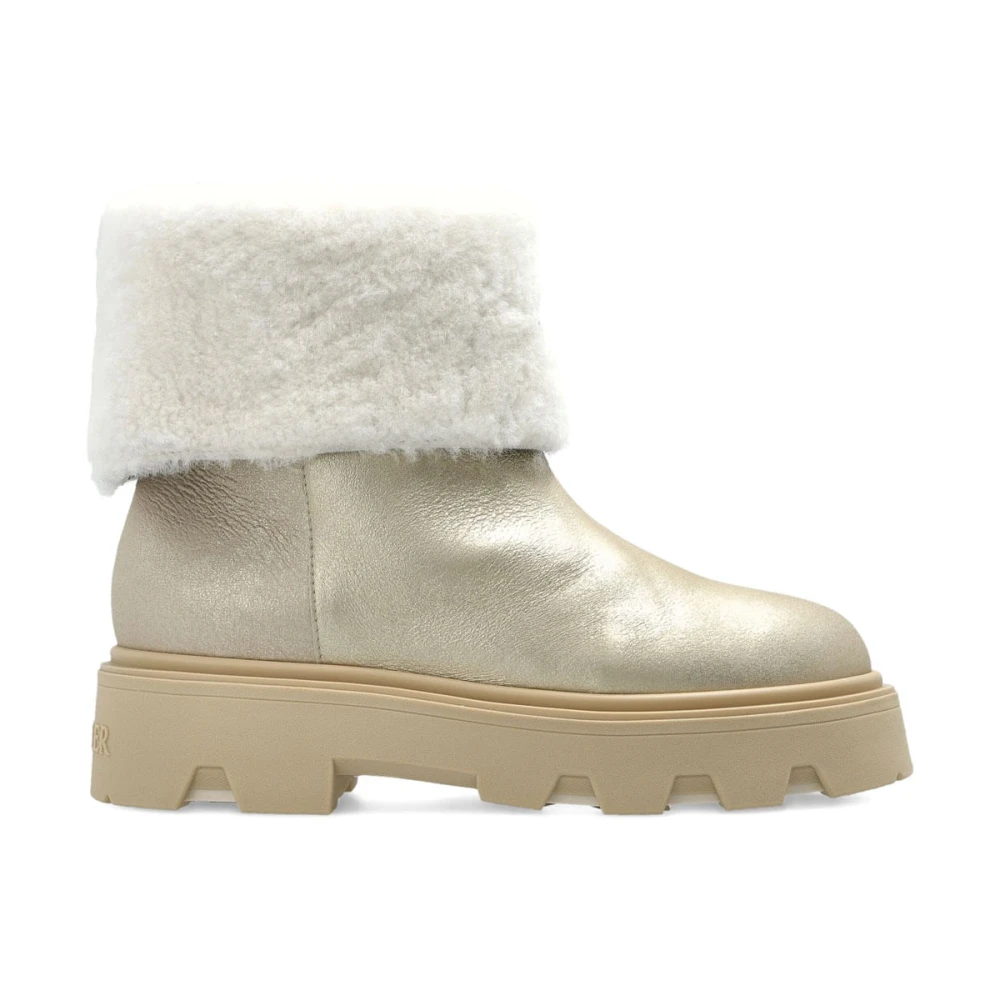 Moncler Women's Gray Winter Boots, 4 Uk, Aurea Mid Ankle Boots