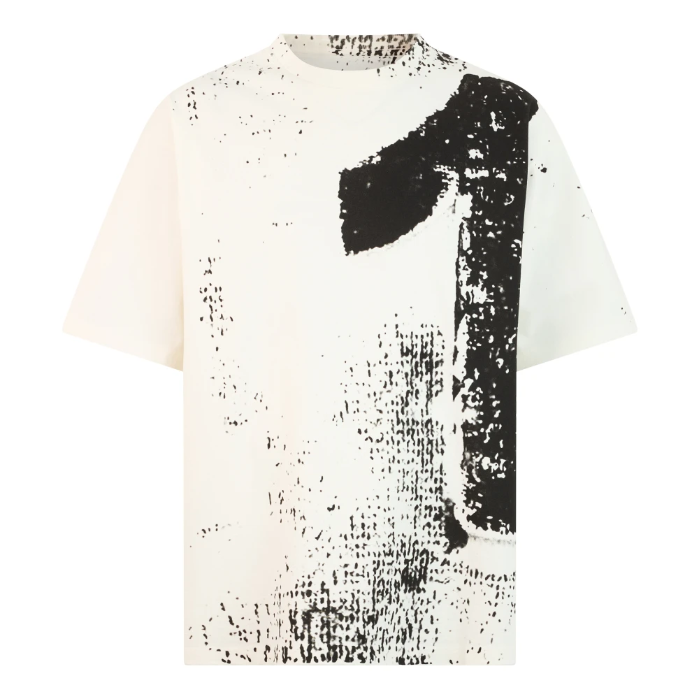 Maison Margiela T-Shirts, Male, M, 10 Print Cotton T-Shirt White