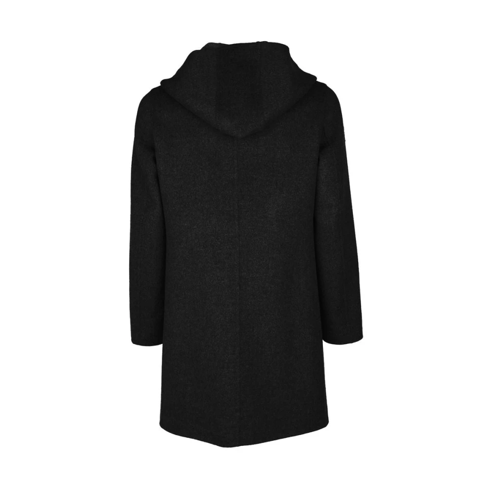 Made in Italia Zwarte wollen jas Loro Piana stof Black Heren