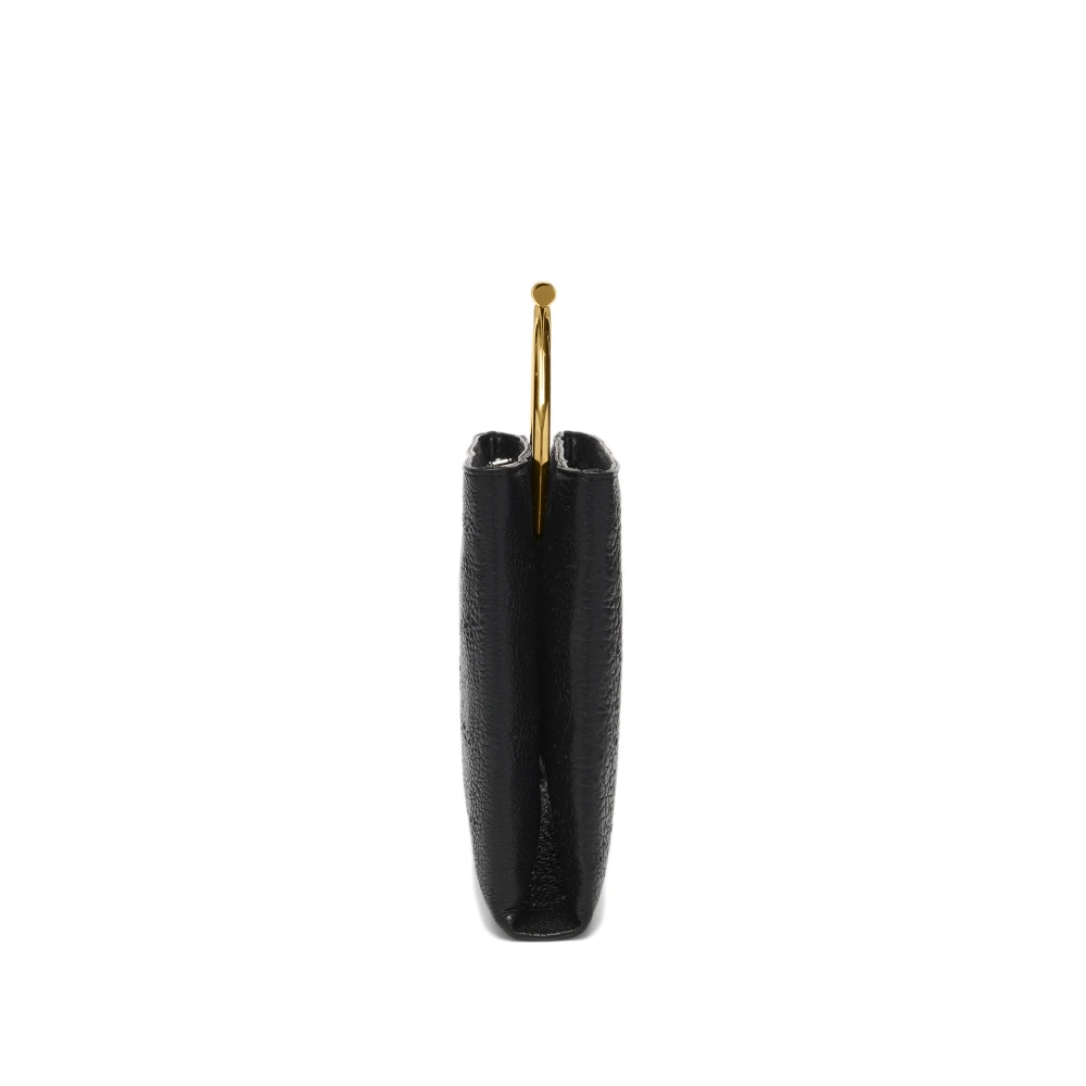 alexander mcqueen Zwarte Leren Dubbele Rits Tas Black Dames