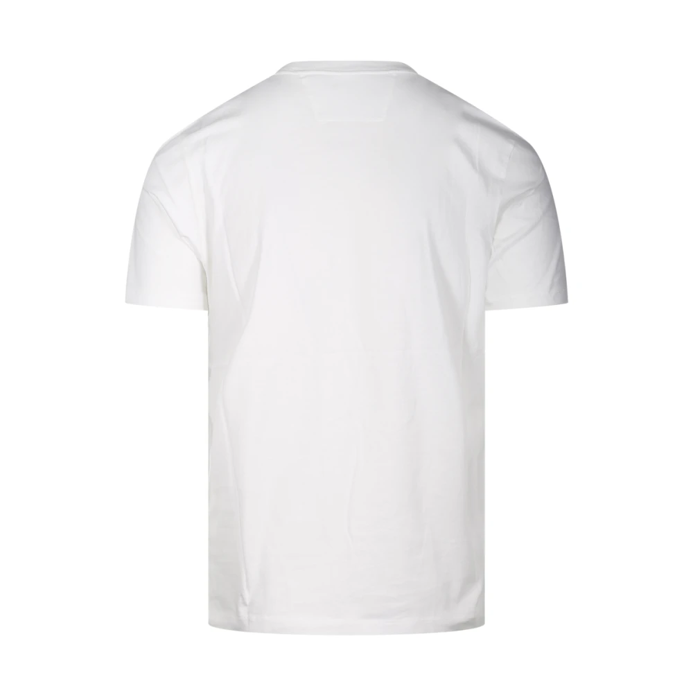 C.P. Company Wit Logo T-Shirt White Heren