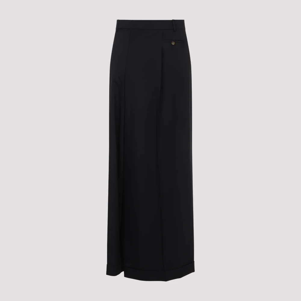 Moschino Zwarte Wollen Rok Elegante Stijl Black Dames