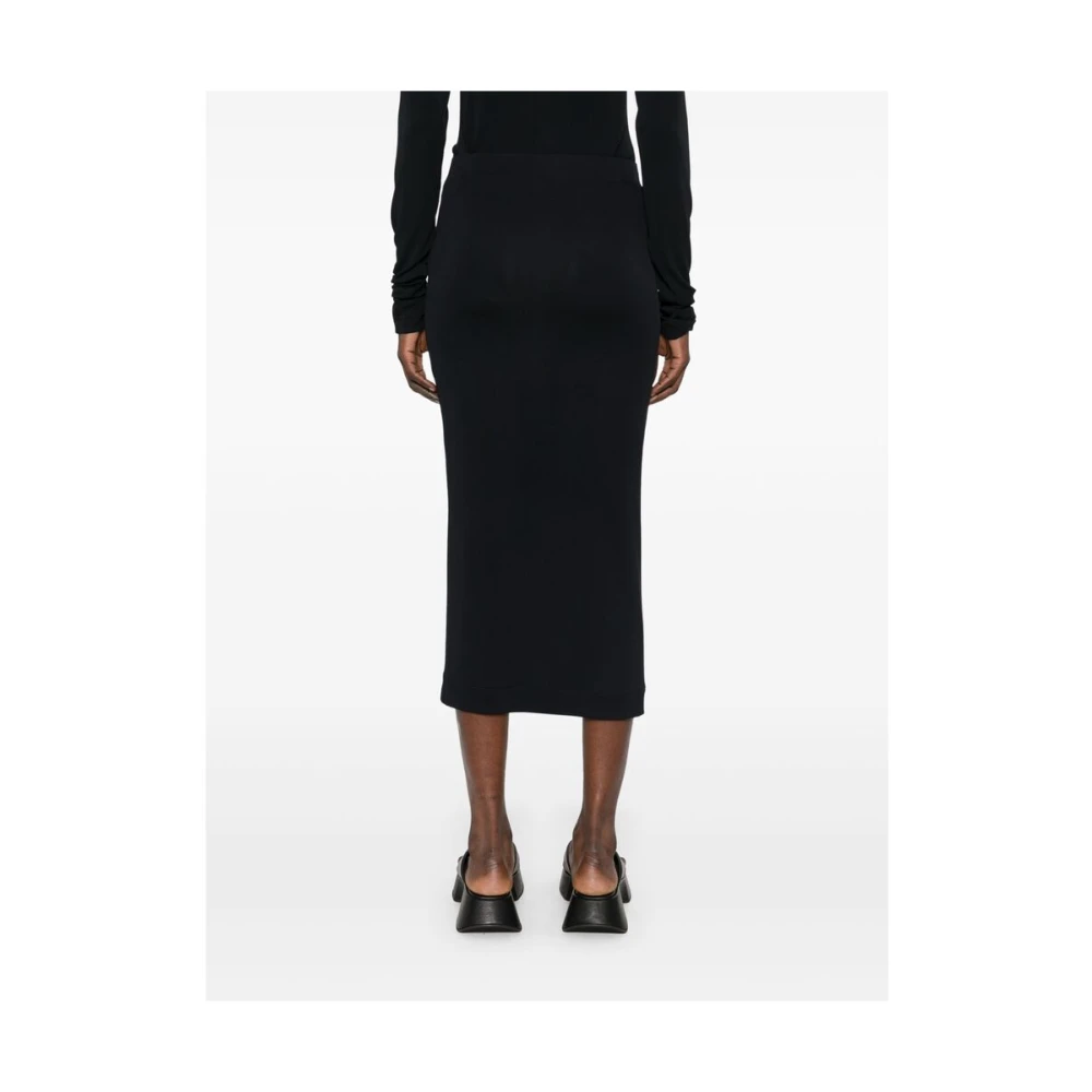 Armarium Zwarte Rok met Elastische Tailleband Black Dames
