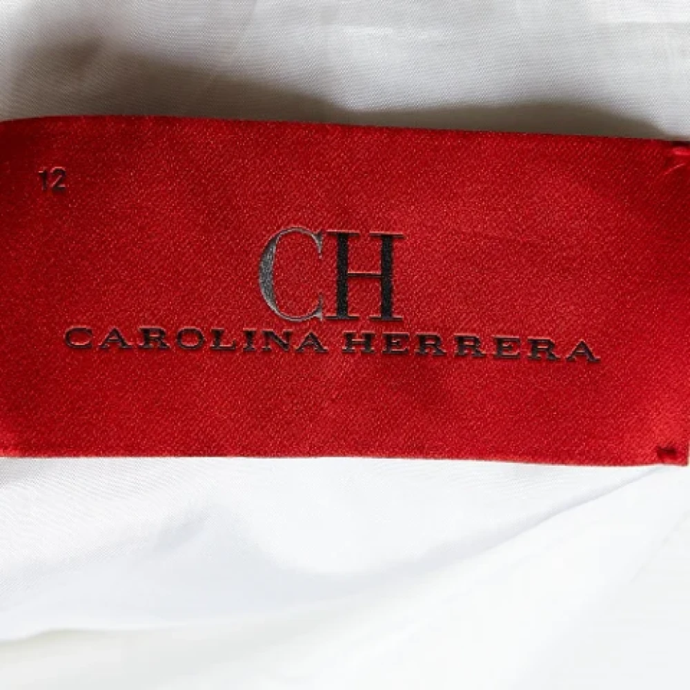 Carolina Herrera Pre-owned Cotton outerwear White Dames