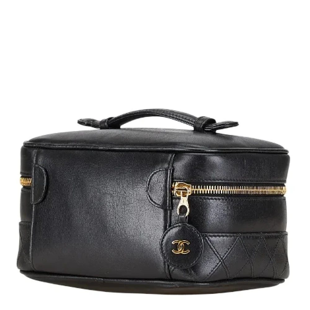 Chanel Vintage Pre-owned Leather handbags Black Dames