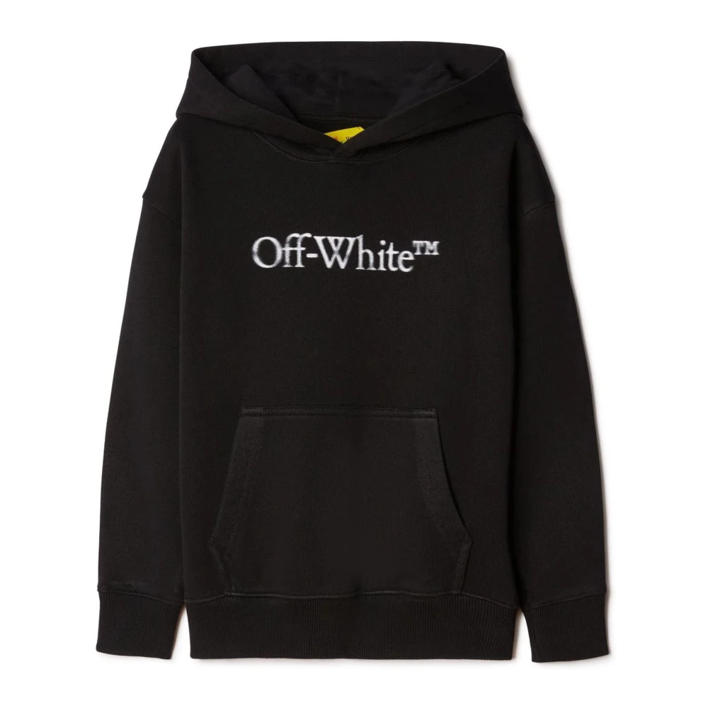 Off White Svart Bomull Logo Sweatshirt Black, Pojke