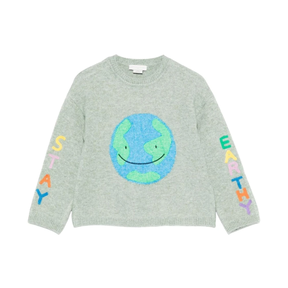 Stella Mccartney Girls Green Kids Knitwear, 3 Y, Crewneck Jumper