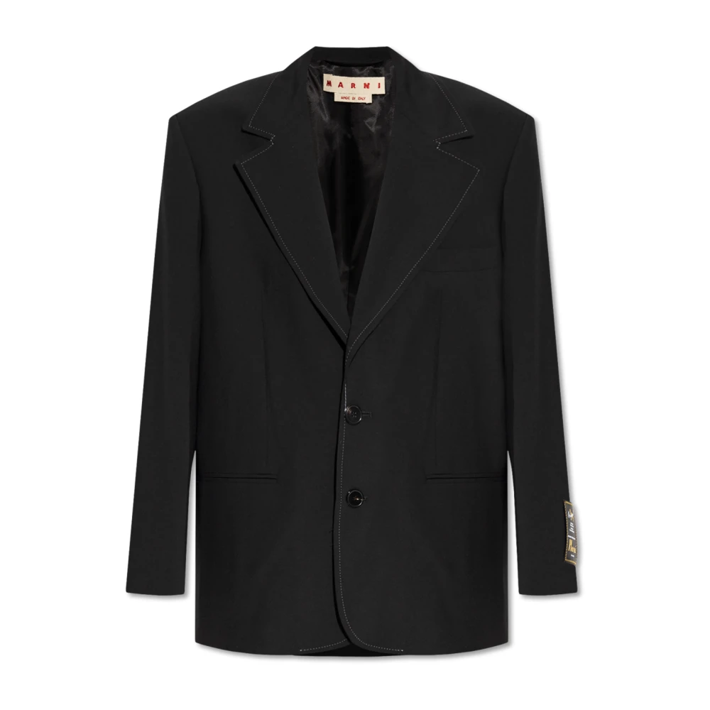 Marni Women's Black Blazer With Open Lapels - Blazers - Xs - Jackets