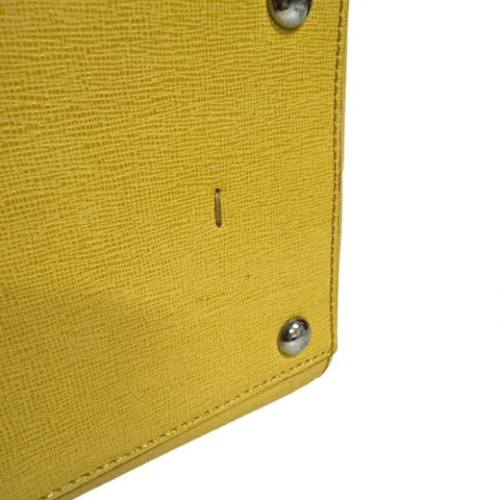 Fendi Vintage Pre-owned Leather fendi-bags Yellow Dames