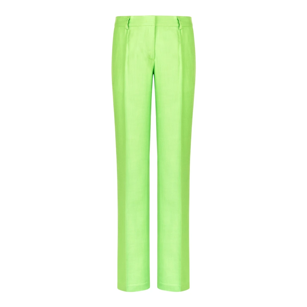 Msgm Straight Trousers Green Dames