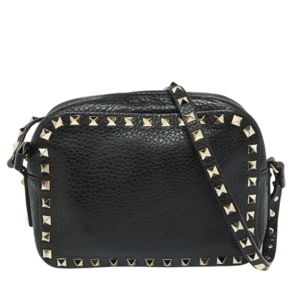 Valentino Vintage Pre-owned Leather shoulder-bags Black Dames