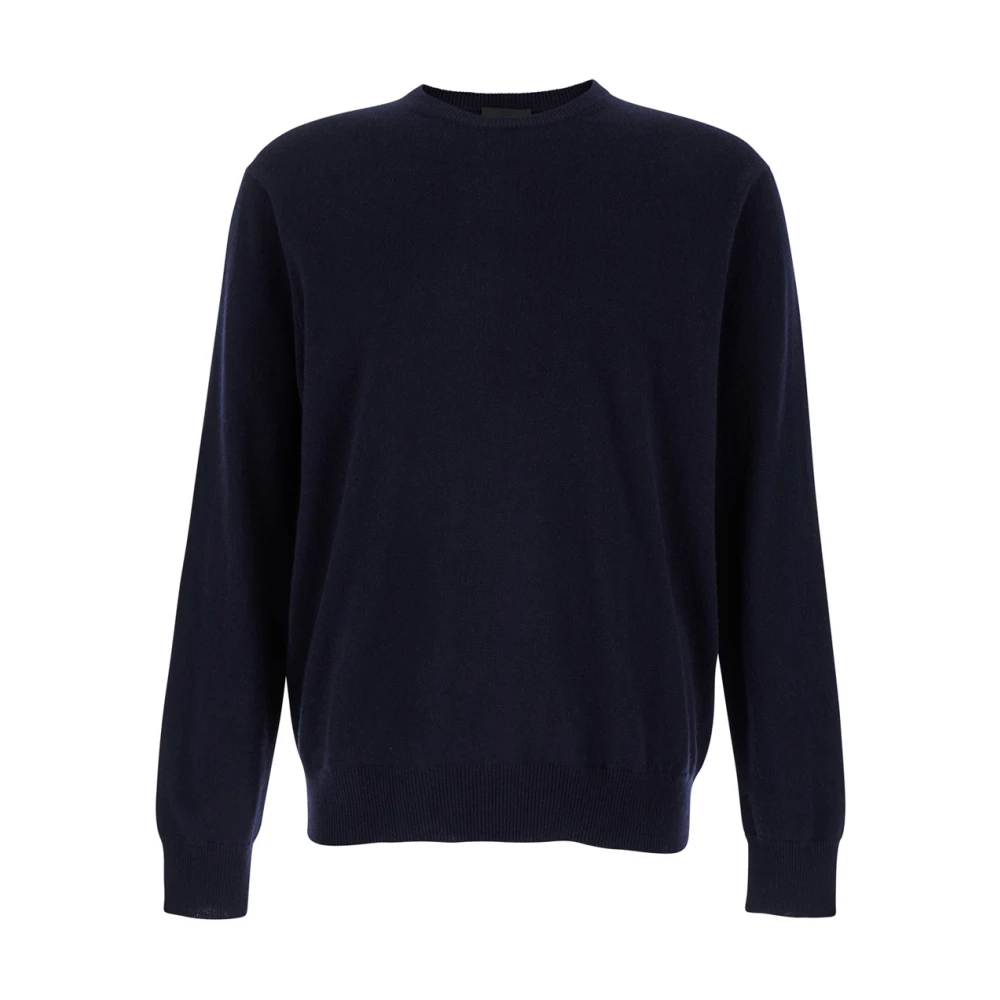 Plain Units Blauwe Cashmere Crewneck Sweater Blue Heren