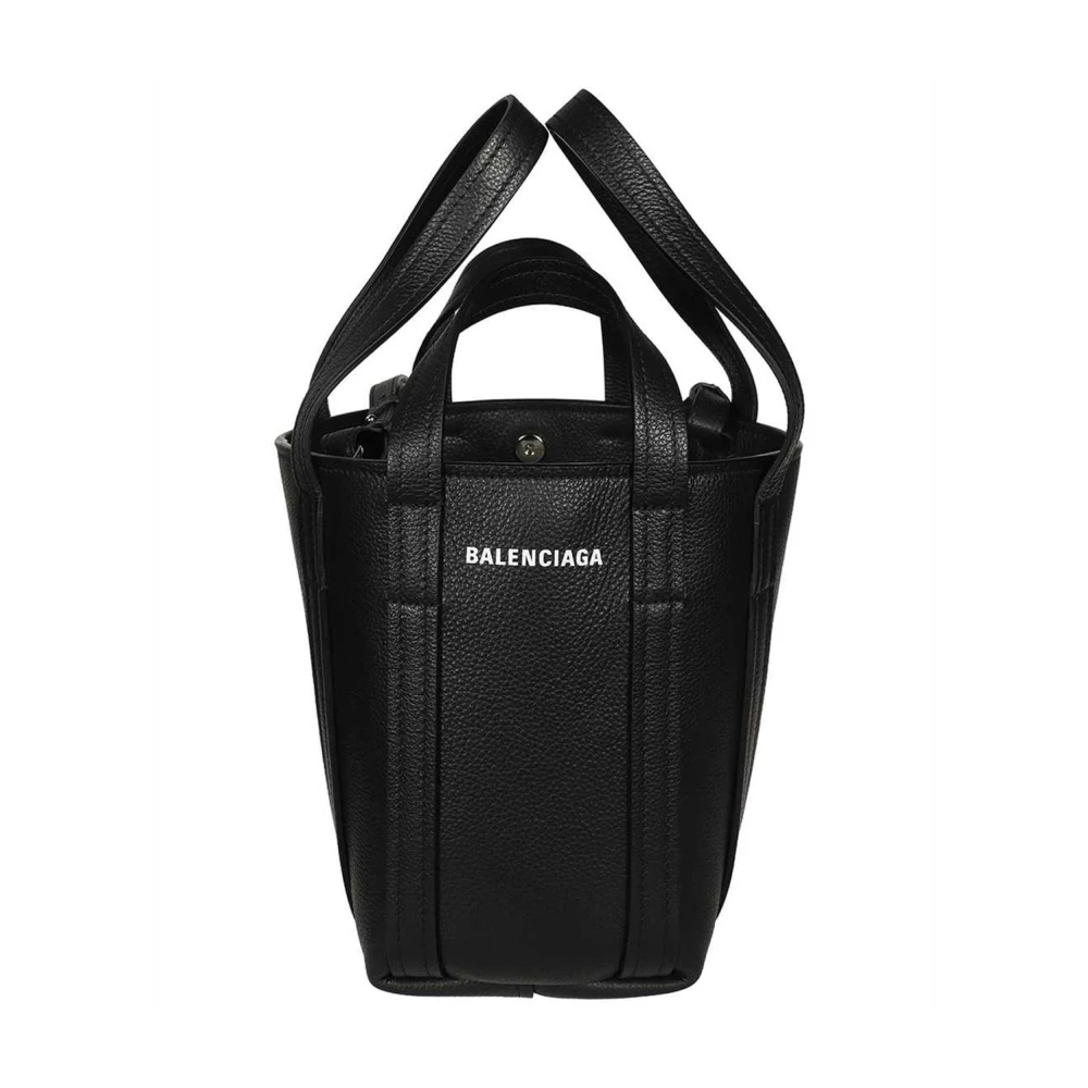 Balenciaga Leren schoudertas met logodetail Black Dames