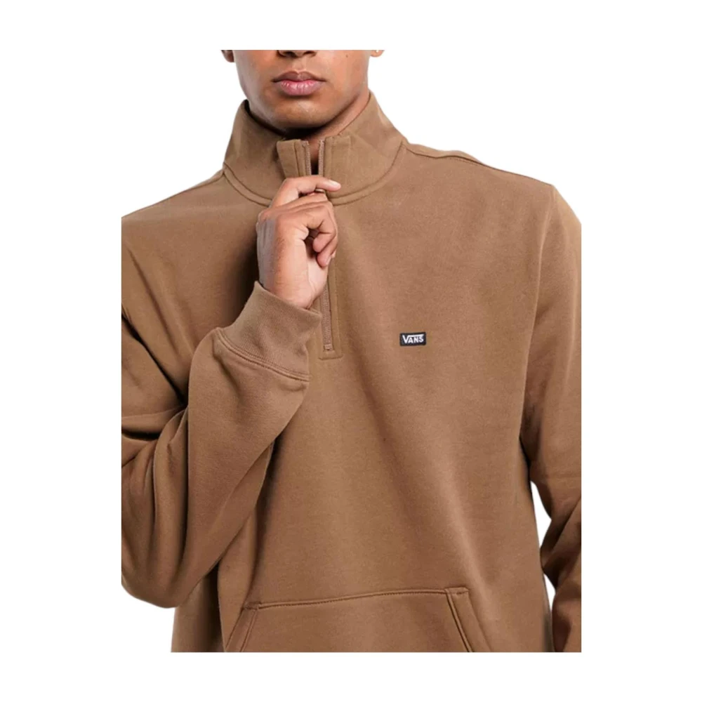 Vans Sweatshirt met ritskraag Brown Heren