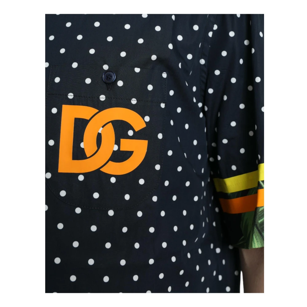 Dolce & Gabbana Polka Dot Casual Shirt Klassieke Hals Multicolor Heren