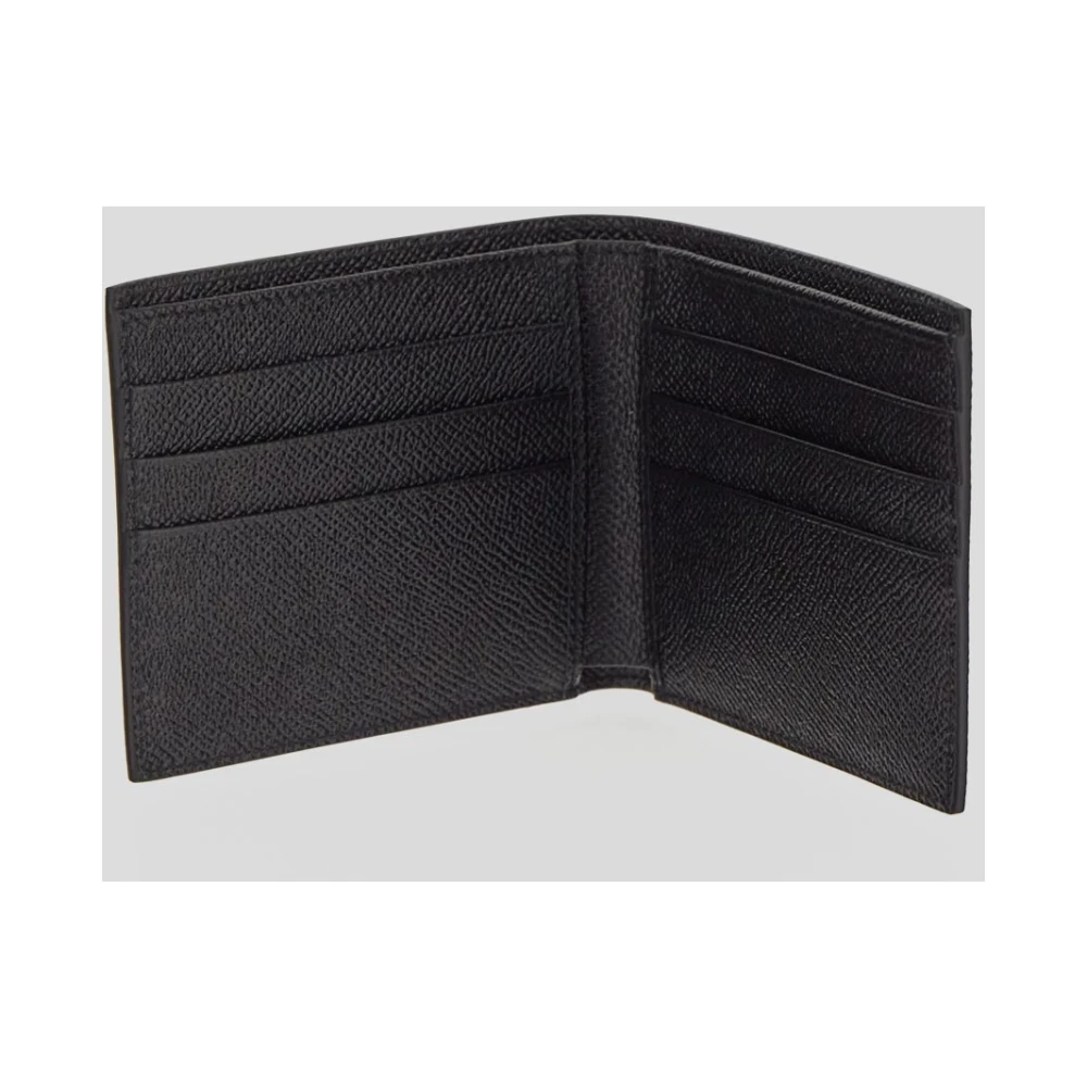 Dolce & Gabbana Leren Bifold Portemonnee Black Heren