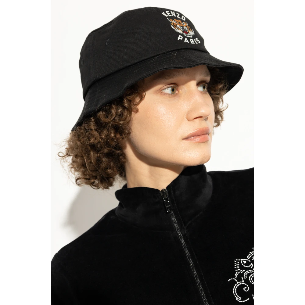 Kenzo Hoed met Tijgerhoofd Black Unisex