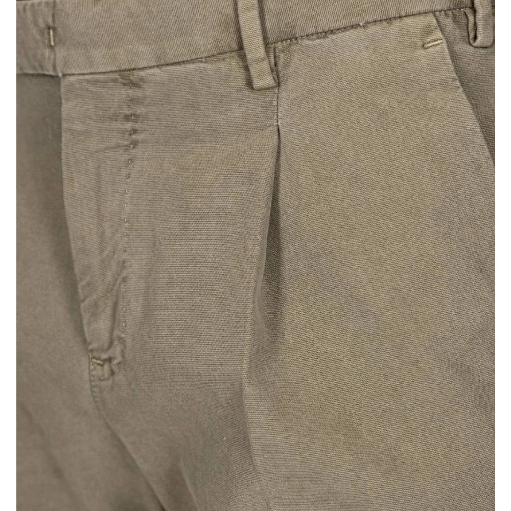 PT Torino Op maat gemaakte wollen broek met plooien Green Heren