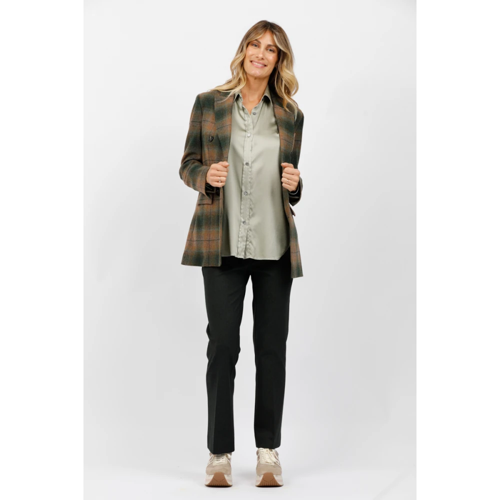 Circolo 1901 Geruite double-breasted jas Multicolor Dames