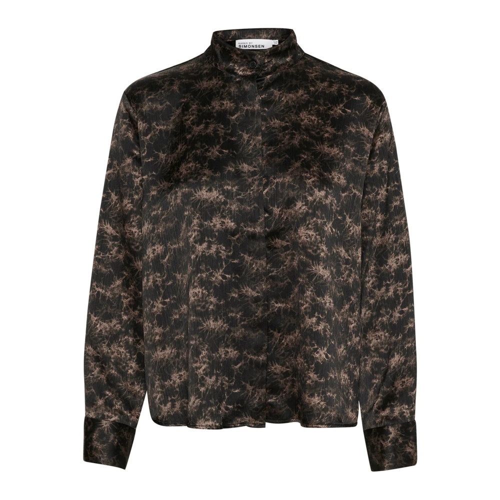 Karen by Simonsen Elegante Blouse met Lange Mouwen Brown Dames