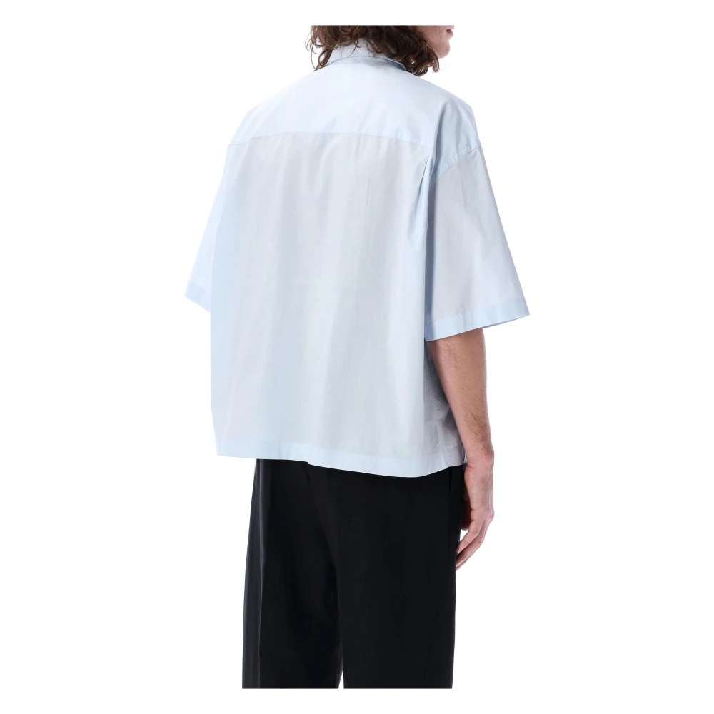 Studio Nicholson Hemelsblauwe Sanko Shirt Klassieke Kraag Knoopsluiting Blue Heren
