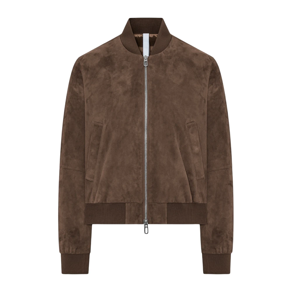 Duno, Bomber Jackets, female, Brown, Size: L Athina-Volterra Leather Jacket