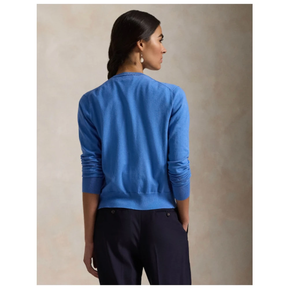 Polo Ralph Lauren Pima Katoenmix Vest Blue Dames