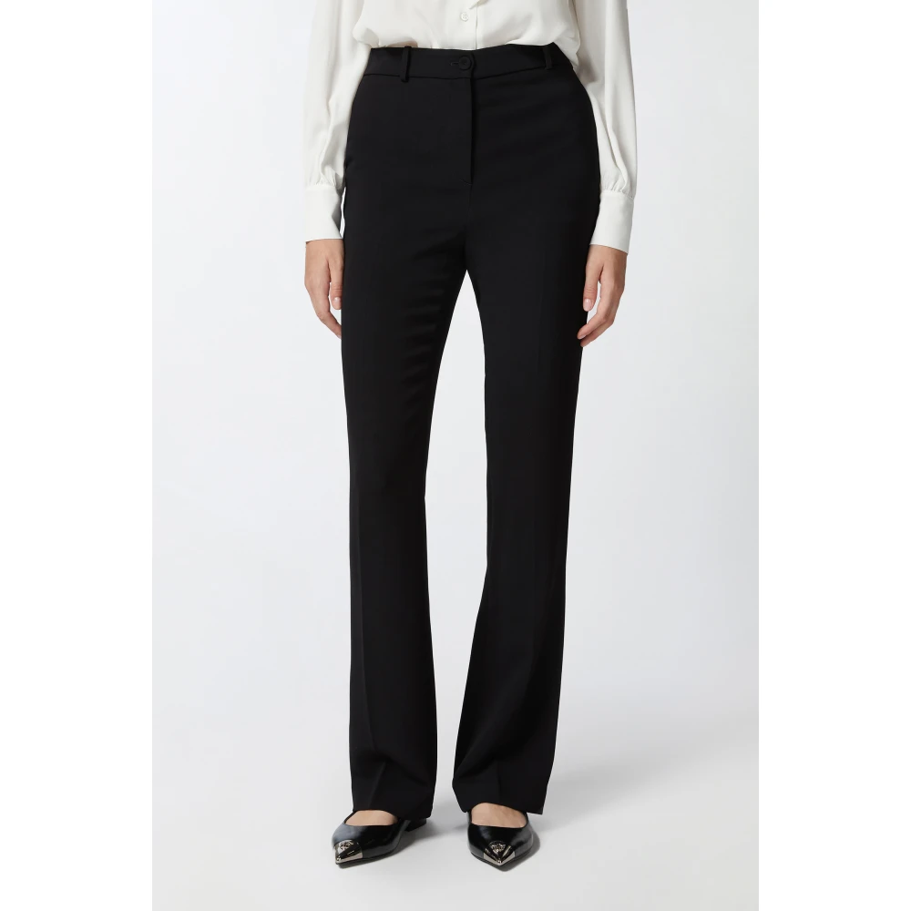 pinko Wijde Cady Broek met Franse Zakken Black Dames