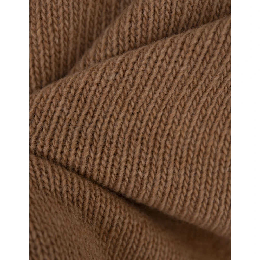 Marni Kameelwollen capuchontrui met contraststiksels Brown Dames
