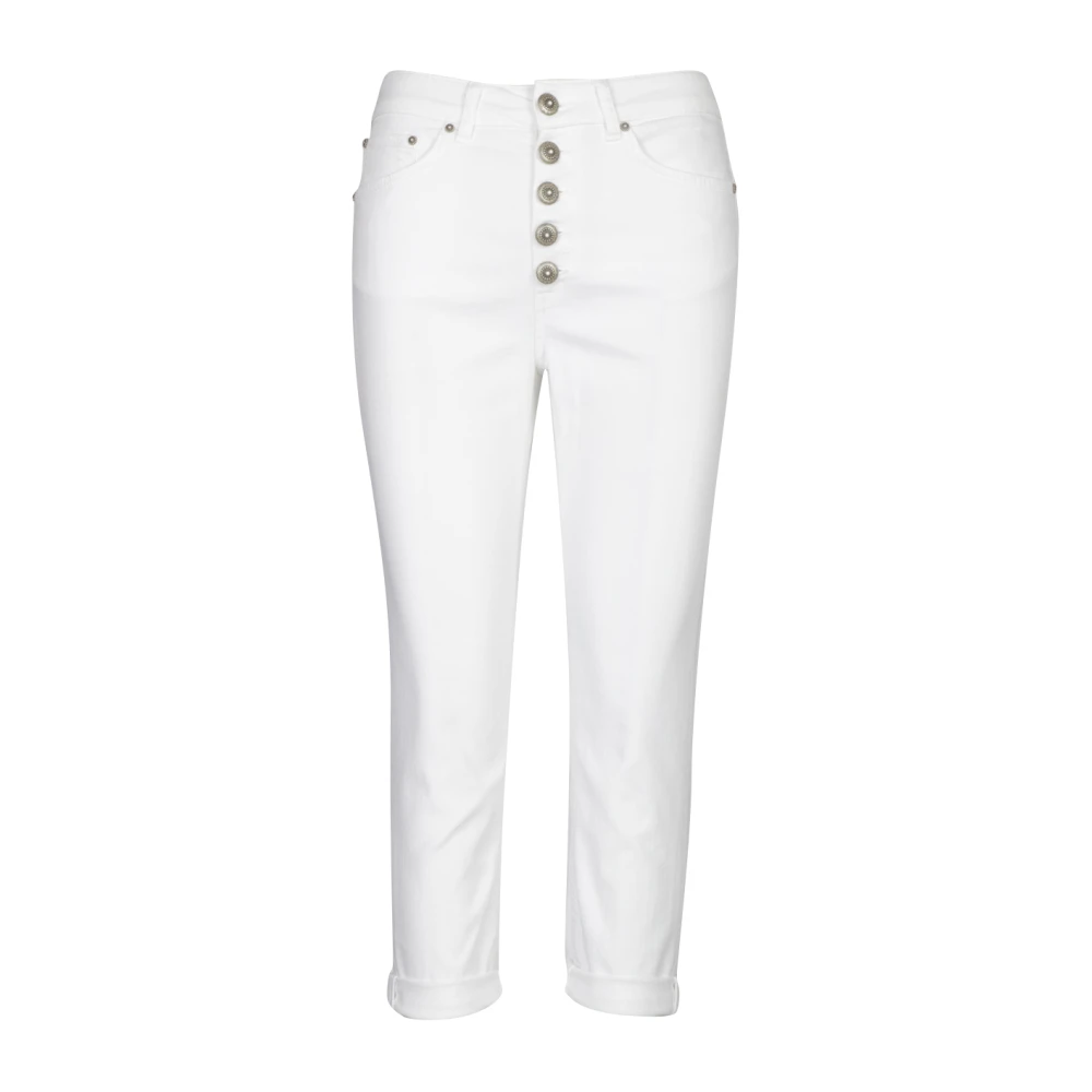 Dondup Women's White Cropped Denim Jeans