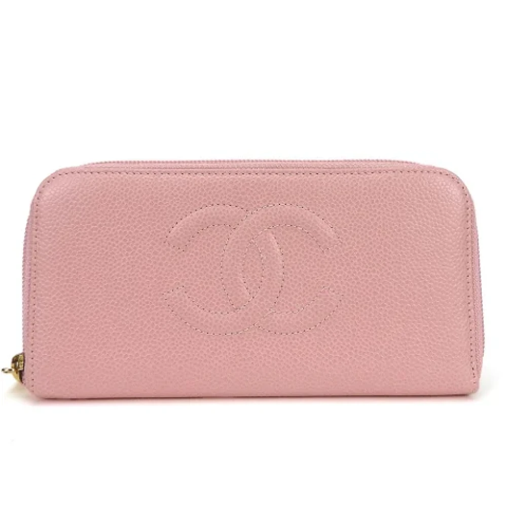 Chanel Vintage Pre-owned Leather wallets Pink Dames