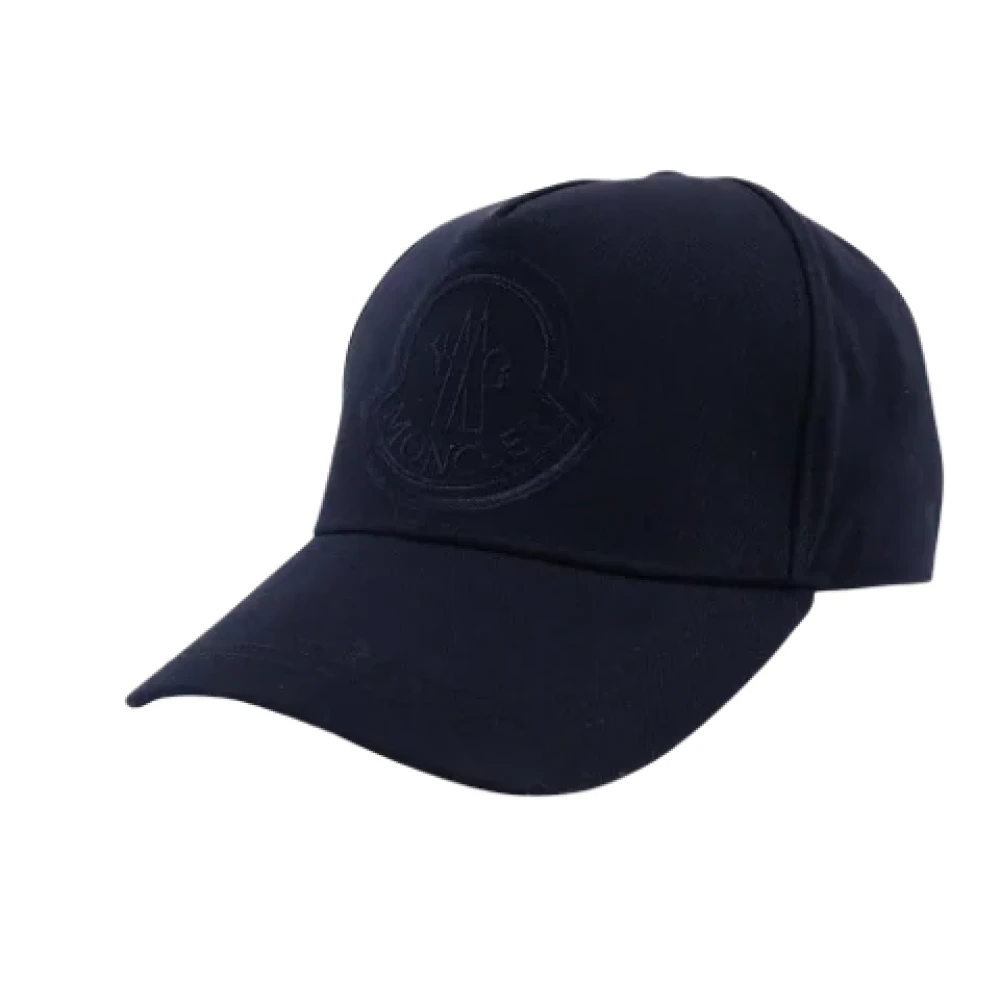 Moncler Pre-owned Cotton hats Blue Heren