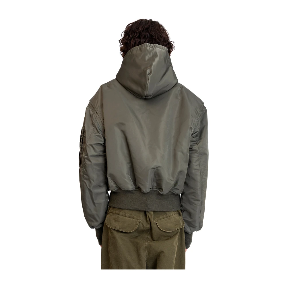 Entire Studios Jade Hooded Bomberjack Green Heren