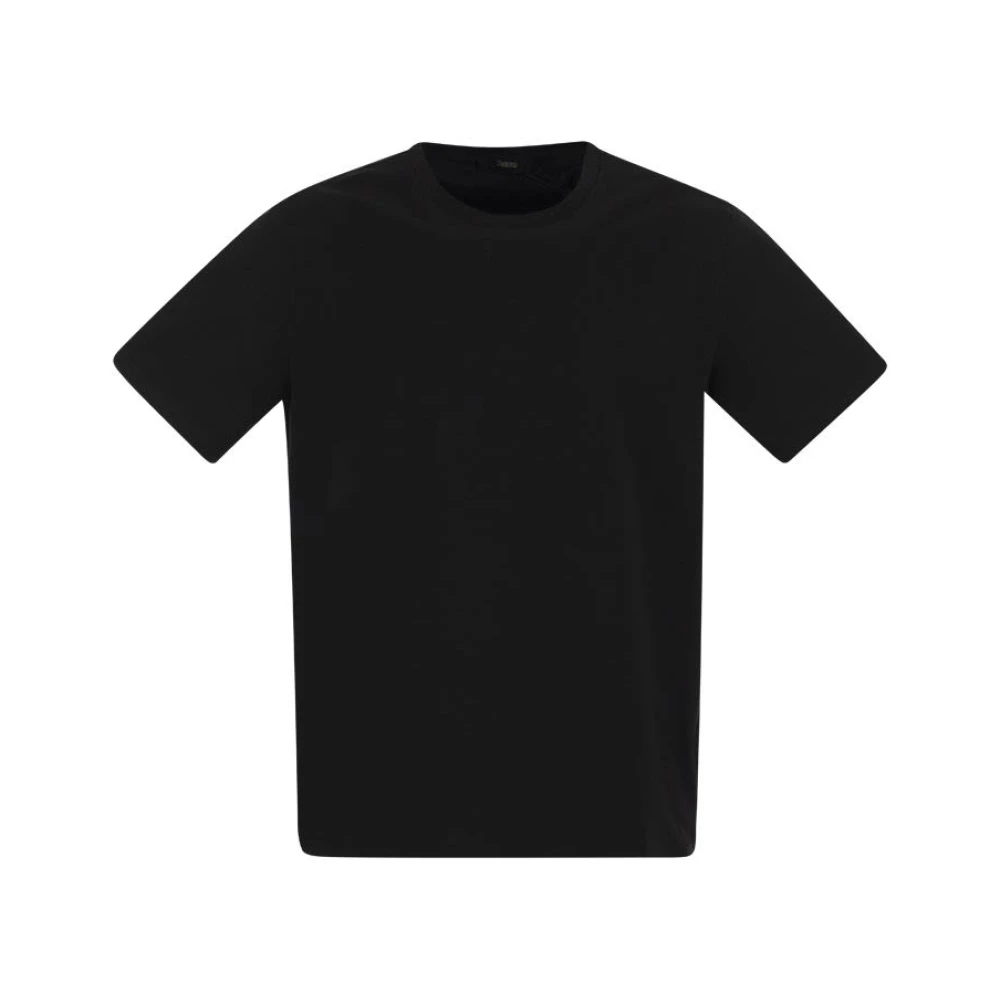 Herno Stretch katoenen jersey T-shirt Black Heren