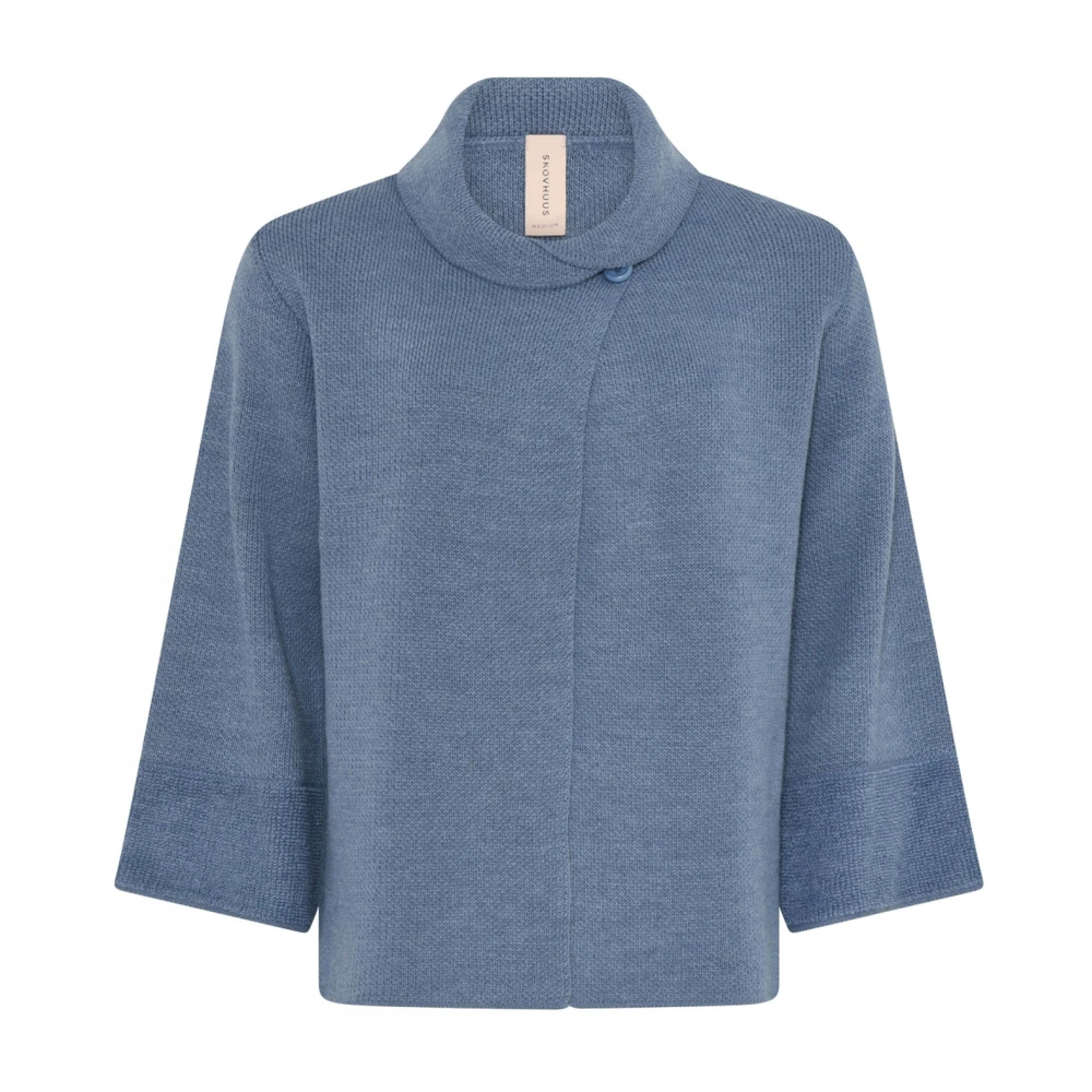 Skovhuus Wollen Cape Vest Indigo Blue Dames