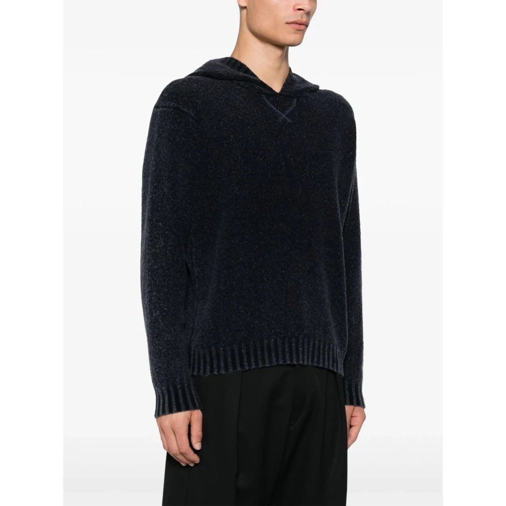 Avant Toi Boucle Hoodie Truien Blue Heren