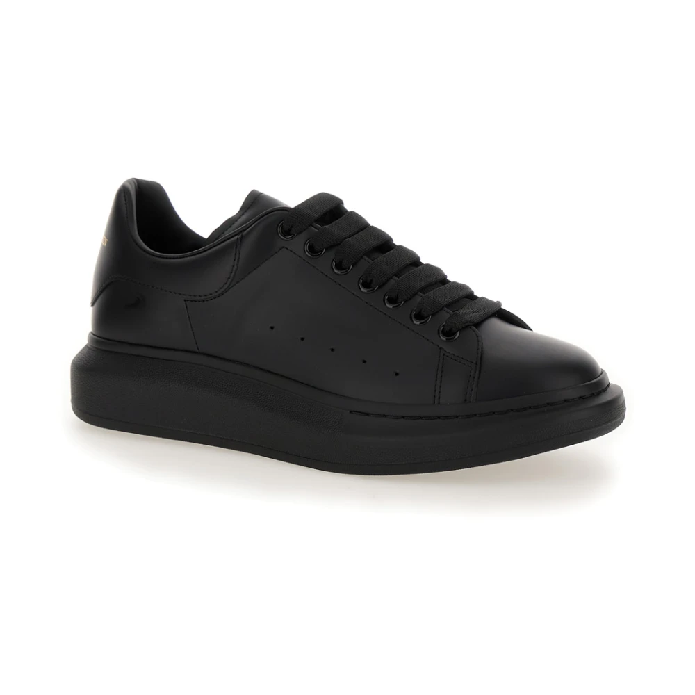 alexander mcqueen Zwarte Logo Sneakers met Oversized Zool Black Heren