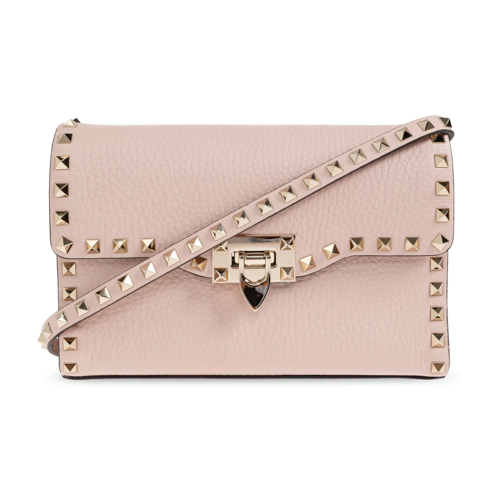 Valentino Garavani Small Rockstud Crossbody Bag - Female - Cross Body Bags - Pink - One Size - Bags